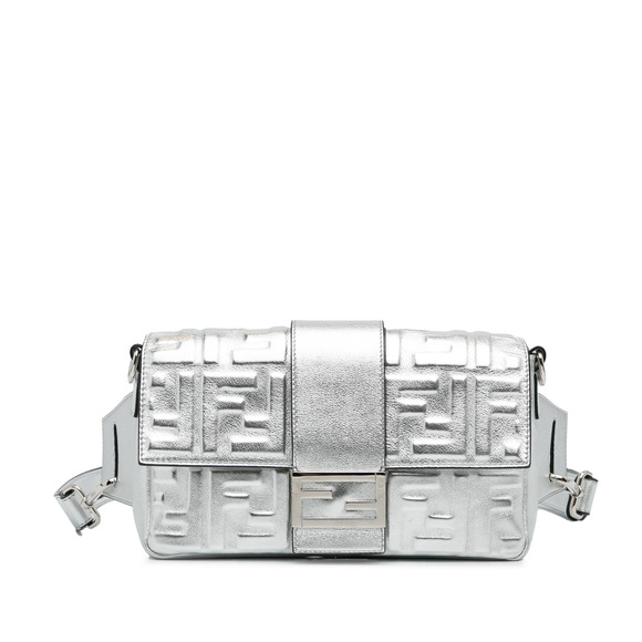 Fendi Handbags - Pre-Loved Fendi Prints On Zucca Embossed Convertible Baguette Belt Bag